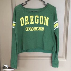 U of O Oregon ducks crop sweater